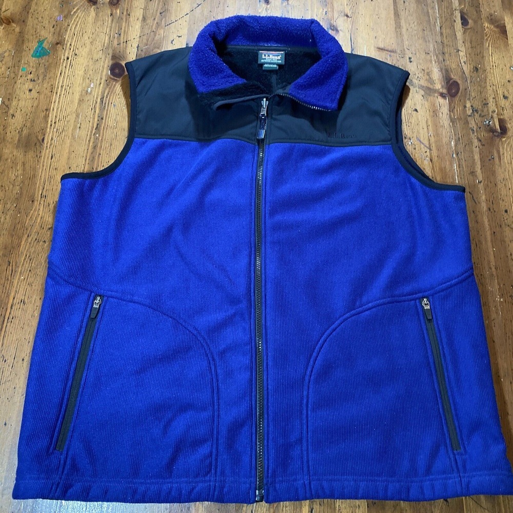 L.L. Bean Fleece Lined Sweater Vest Men's XL O-ABC6‎ Outdoors Hiking Camping